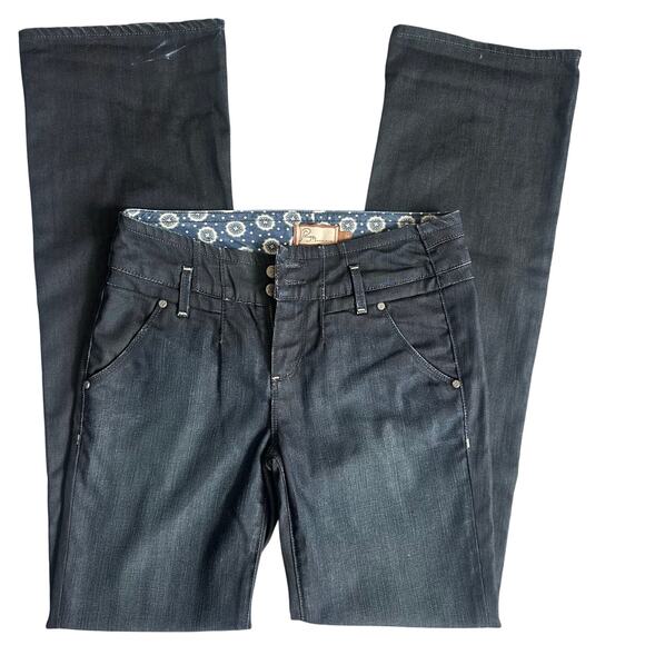 Paige Foothill Dark Blue Flared Jeans- 28 - Picture 1 of 11